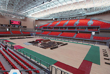北京舒華陽光 場(chǎng)館裝修 LED照明  鋼結構 籃球館